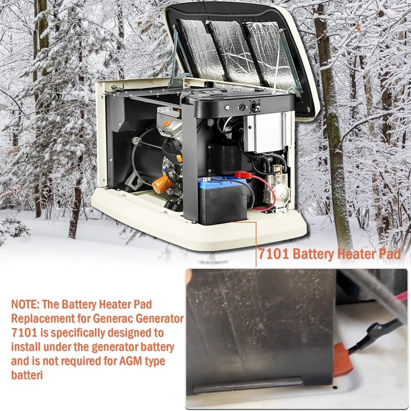 Kefly 7101 Battery Heater Pad, Outdoor Battery Heating Pad Fit For 9kW-22kW Air Cooled Standby Generator Compatible With Generac generator - Image 4